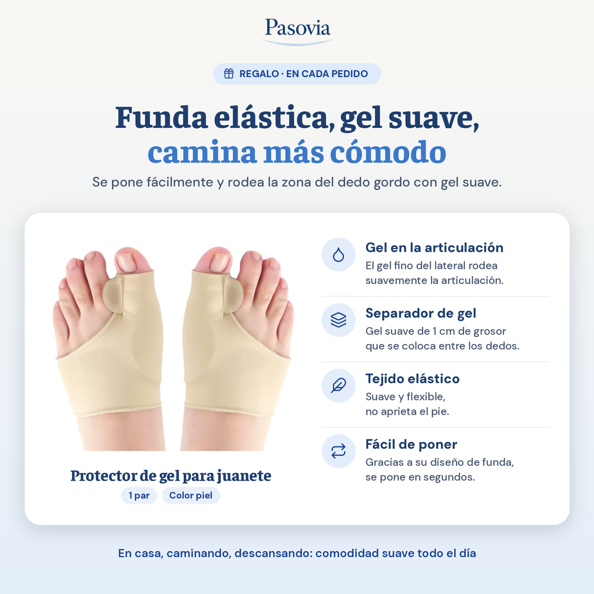 Pasovia™ — Férula con bisagra móvil para el dedo del pie